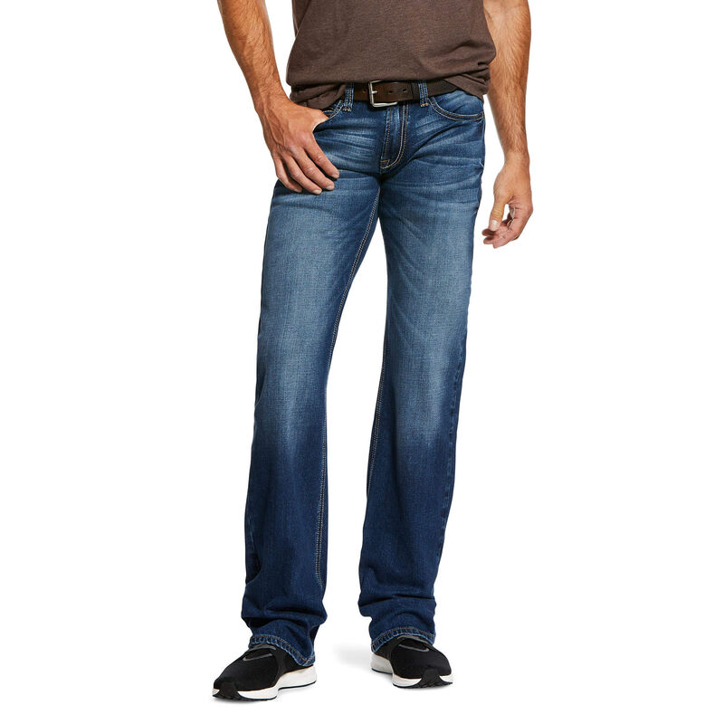 Ariat Jeans Herren - M7 Rocker Stretch Nassau Stackable Straight Leg Blau ( BLMCS-0136 )